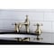 Kingston Brass KC7063AX Widespread Bathroom Faucet with Brass Pop-Up, Antique Brass KC7063AX - alternate 2